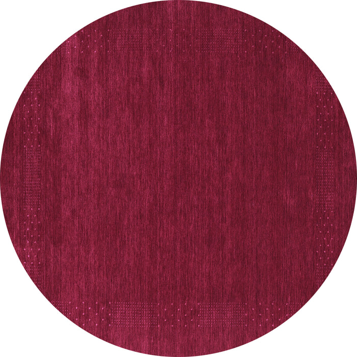 Round Machine Washable Abstract Purple Contemporary Area Rugs, wshcon2357pur