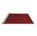 Sideview of Machine Washable Abstract Brown Contemporary Rug, wshcon2357brn