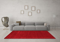 Machine Washable Abstract Red Contemporary Rug, wshcon2357red