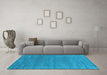 Machine Washable Abstract Light Blue Contemporary Rug in a Living Room, wshcon2358lblu