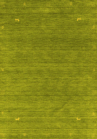 Abstract Yellow Contemporary Rug, con2358yw