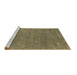 Sideview of Machine Washable Abstract Brown Contemporary Rug, wshcon2358brn