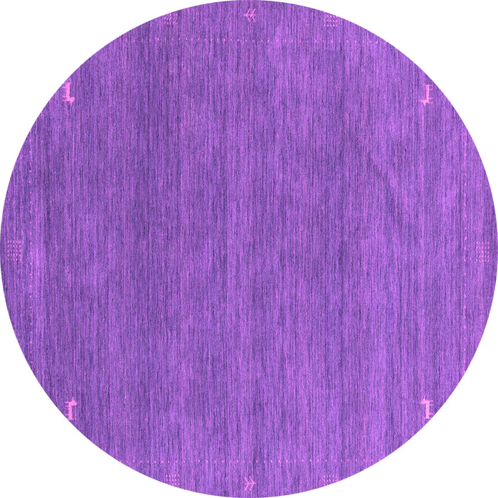 Round Abstract Pink Contemporary Rug, con2358pnk