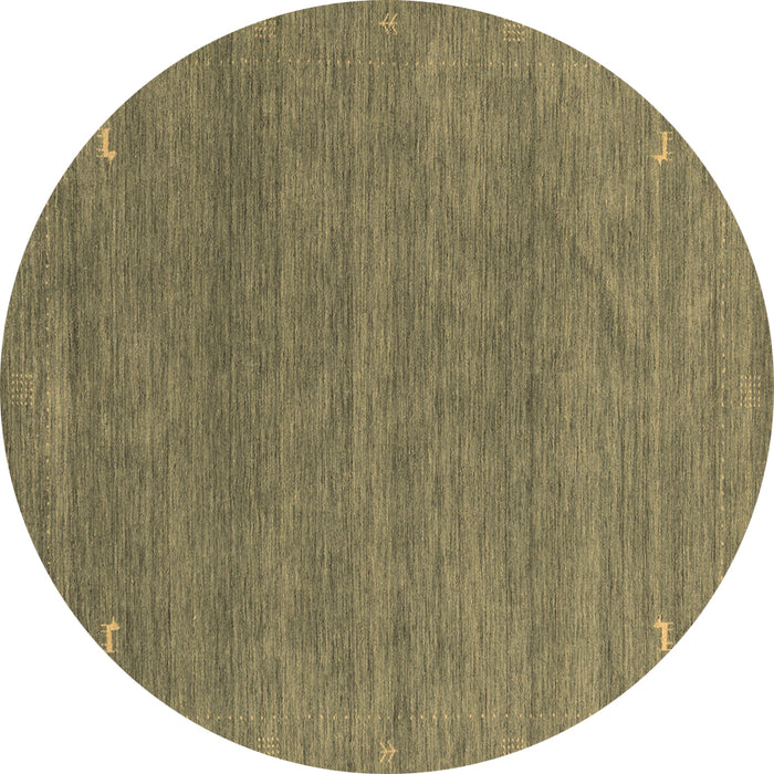 Round Machine Washable Abstract Brown Contemporary Rug, wshcon2358brn