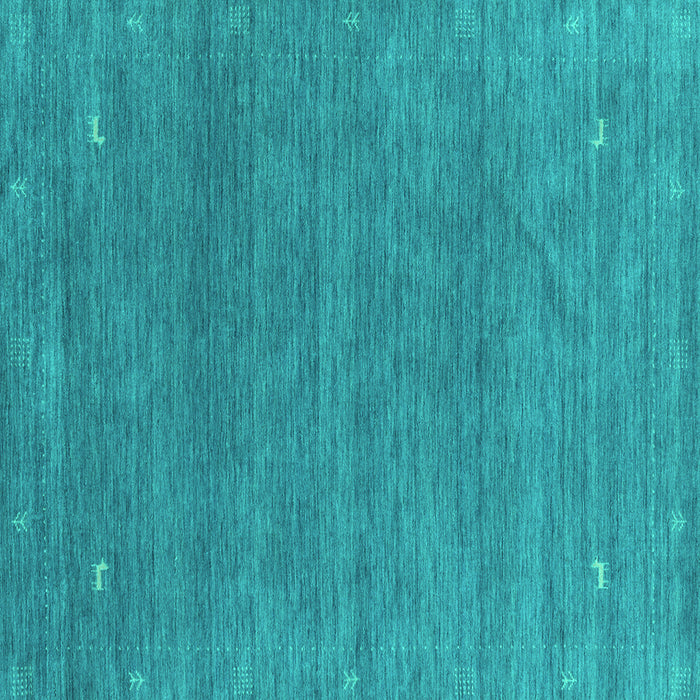 Square Machine Washable Abstract Turquoise Contemporary Area Rugs, wshcon2358turq