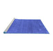 Sideview of Machine Washable Abstract Blue Contemporary Rug, wshcon2358blu