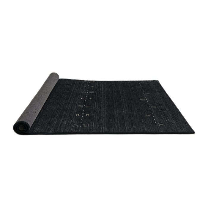 Thickness of Contemporary Gunmetal Green Modern Rug, con2359