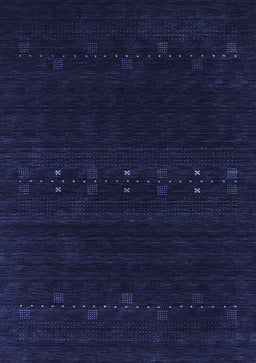 Abstract Blue Contemporary Rug, con2359blu