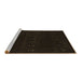 Sideview of Machine Washable Abstract Brown Contemporary Rug, wshcon2359brn