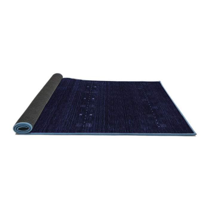 Sideview of Abstract Blue Contemporary Rug, con2359blu