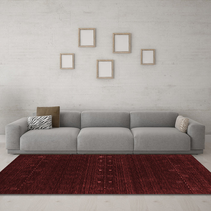 Contemporary Red Washable Rugs