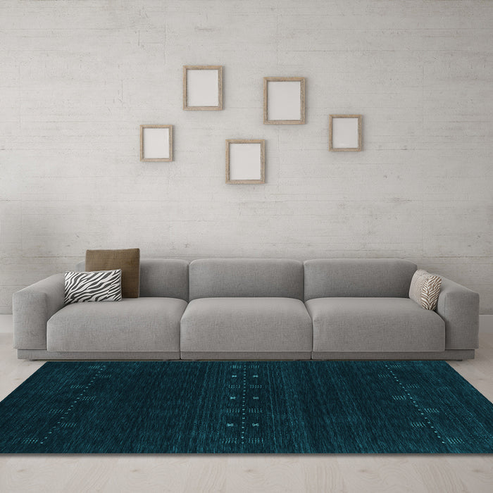 Machine Washable Abstract Light Blue Contemporary Rug in a Living Room, wshcon2359lblu