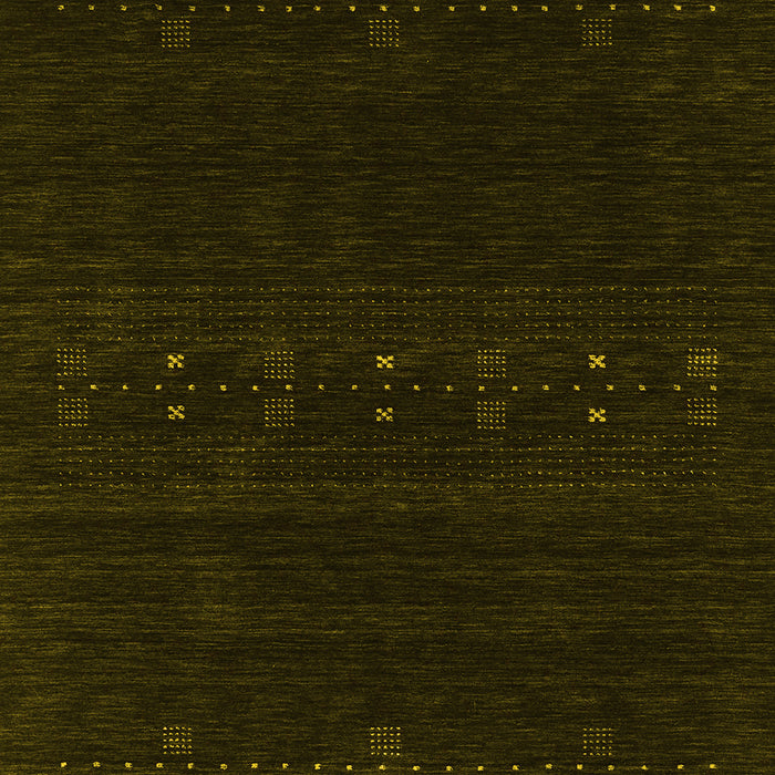 Abstract Yellow Contemporary Rug, con2359yw