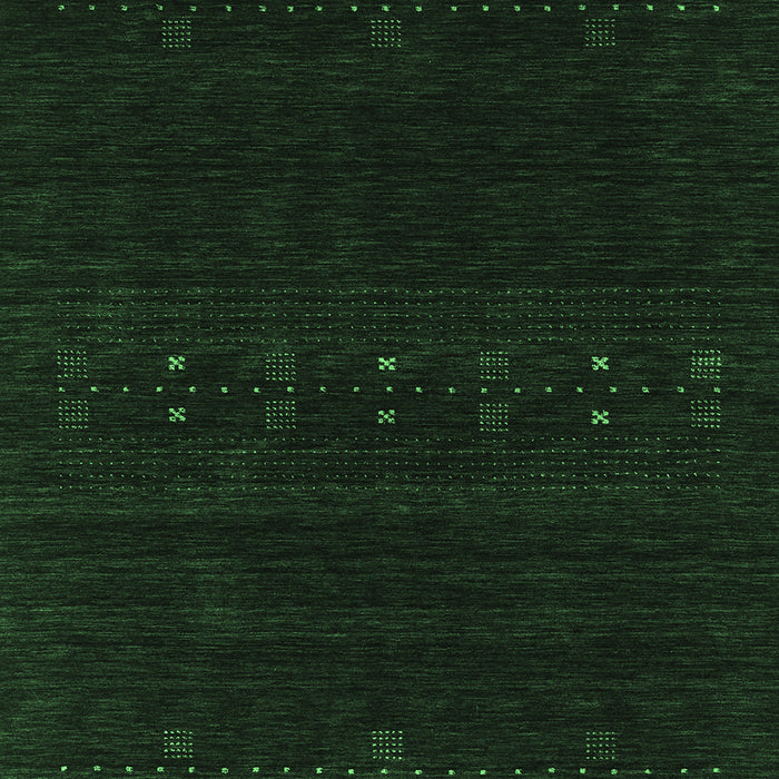 Machine Washable Abstract Emerald Green Contemporary Area Rugs, wshcon2359emgrn