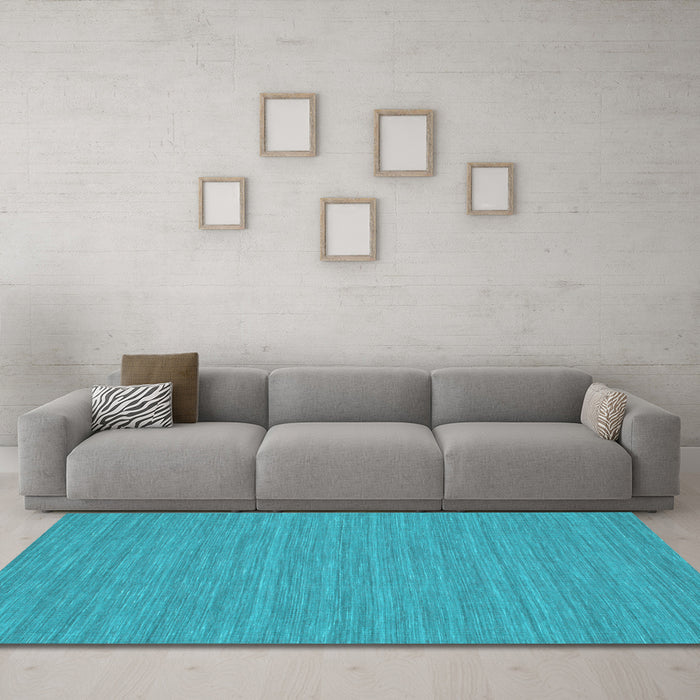 Machine Washable Abstract Light Blue Contemporary Rug in a Living Room, wshcon235lblu