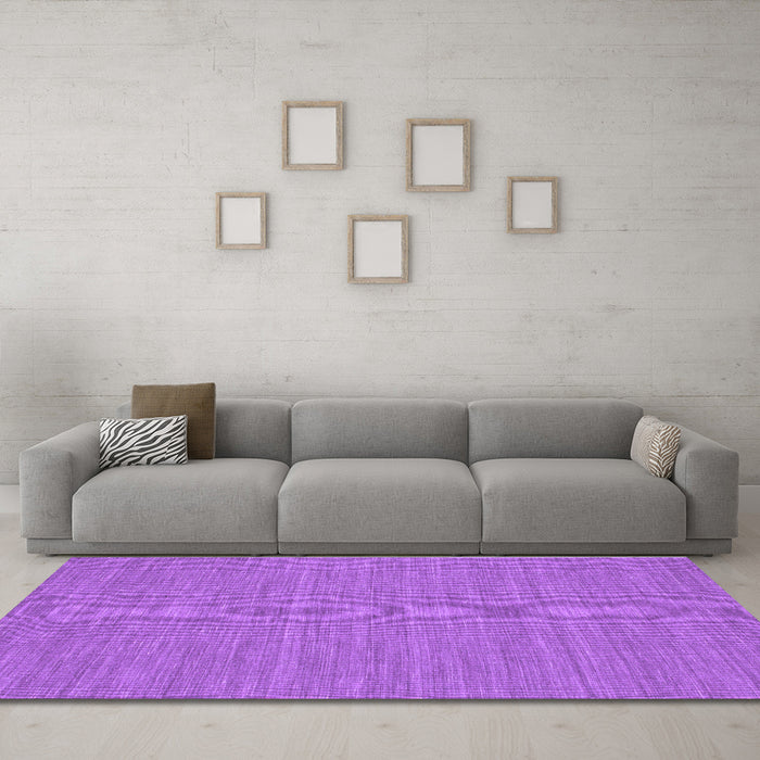 Machine Washable Abstract Purple Contemporary Area Rugs in a Living Room, wshcon235pur