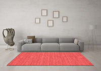 Machine Washable Abstract Red Contemporary Rug, wshcon235red