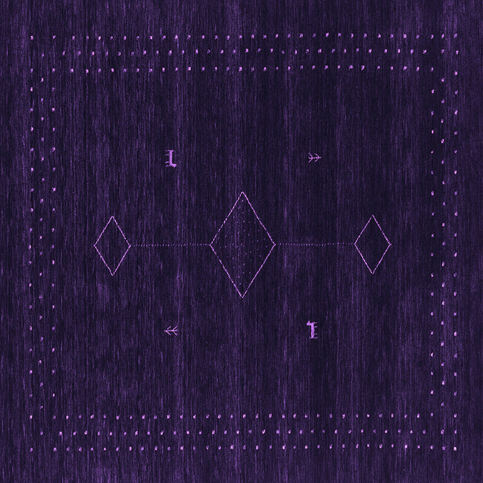 Square Abstract Purple Contemporary Rug, con2360pur