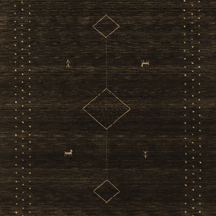 Machine Washable Abstract Brown Contemporary Rug, wshcon2360brn