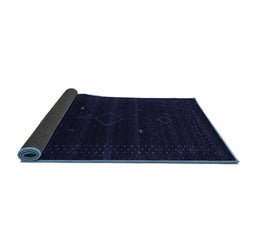 Sideview of Abstract Blue Contemporary Rug, con2360blu
