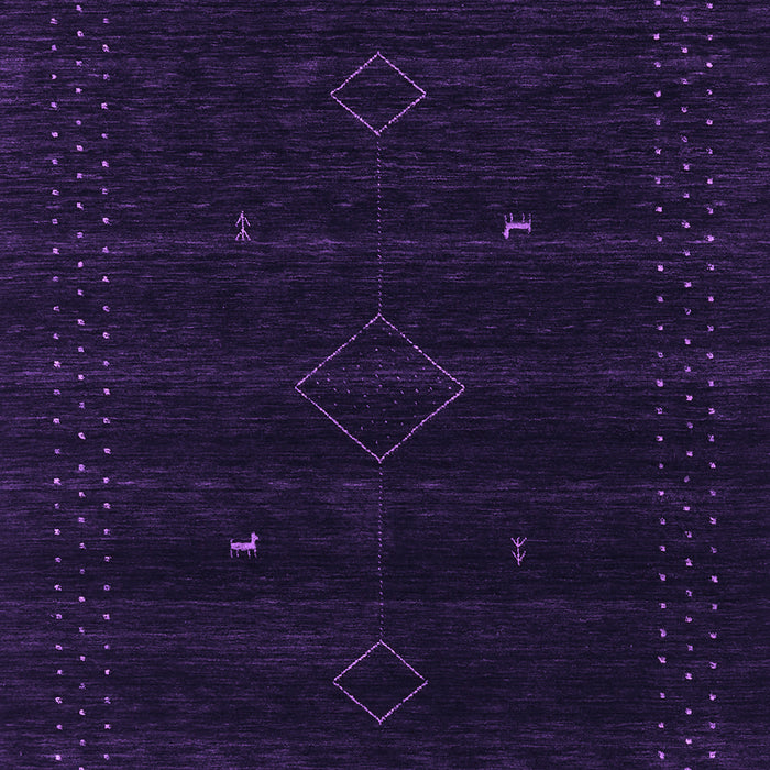 Abstract Purple Contemporary Rug, con2360pur