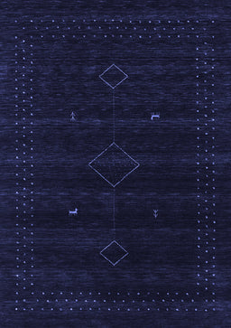Abstract Blue Contemporary Rug, con2360blu