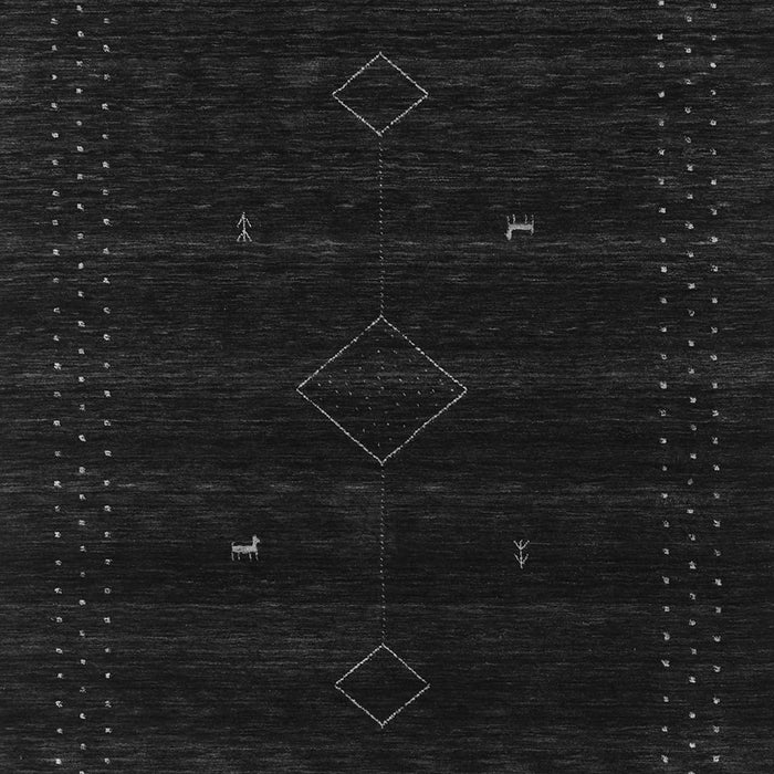 Serging Thickness of Machine Washable Abstract Gray Contemporary Rug, wshcon2360gry