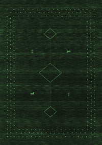 Abstract Emerald Green Contemporary Rug, con2360emgrn