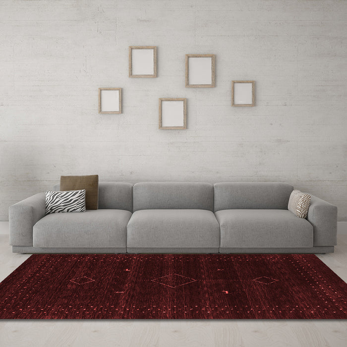 Contemporary Red Washable Rugs
