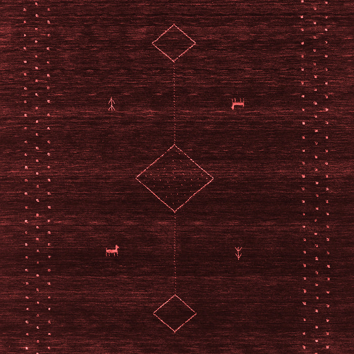 Abstract Red Contemporary Area Rugs
