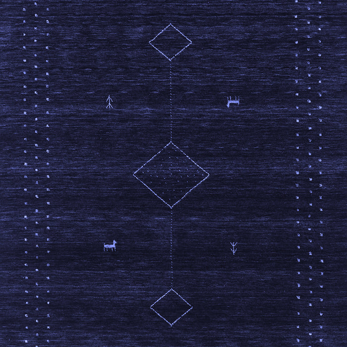 Abstract Blue Contemporary Rug, con2360blu