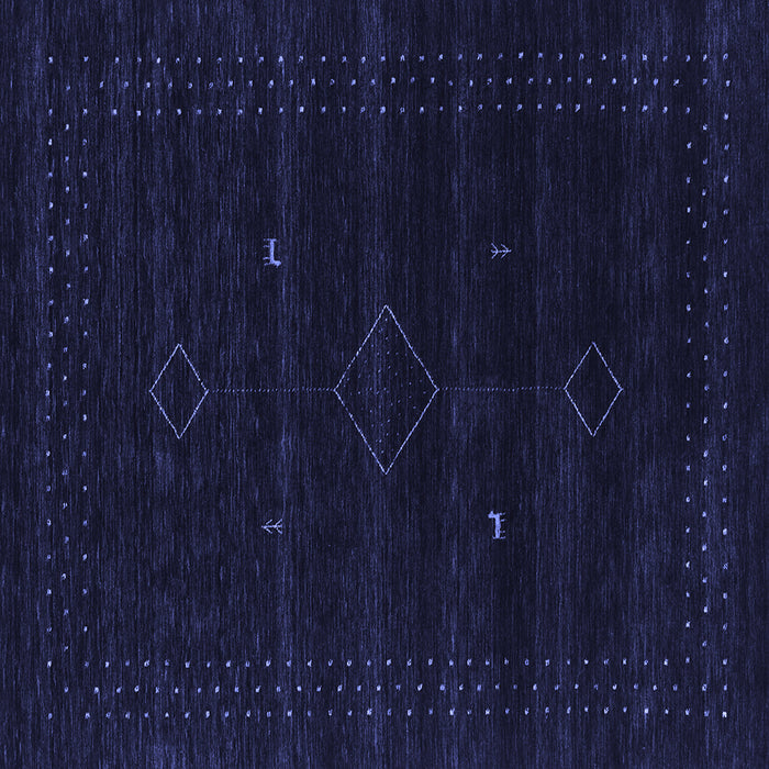 Square Abstract Blue Contemporary Rug, con2360blu