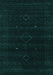 Machine Washable Abstract Turquoise Contemporary Area Rugs, wshcon2360turq