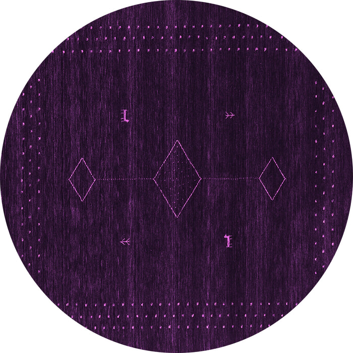 Round Machine Washable Abstract Pink Contemporary Rug, wshcon2360pnk