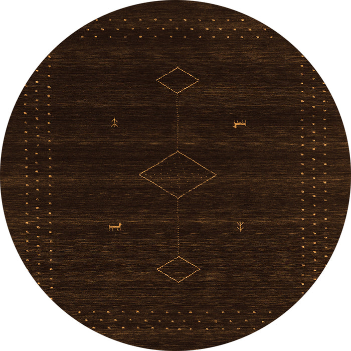 Square Abstract Orange Contemporary Rug, con2360org