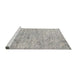 Serging Thickness of Machine Washable Contemporary Pale Silver Gray Rug, wshcon2361