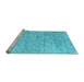 Sideview of Machine Washable Abstract Light Blue Contemporary Rug, wshcon2361lblu