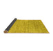 Sideview of Abstract Yellow Contemporary Rug, con2361yw