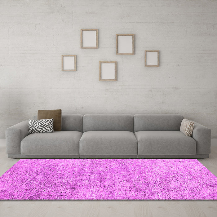 Machine Washable Abstract Pink Contemporary Rug in a Living Room, wshcon2361pnk