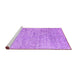 Sideview of Machine Washable Abstract Purple Contemporary Area Rugs, wshcon2361pur