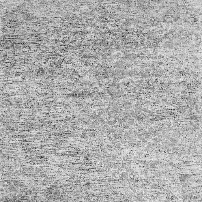 Round Machine Washable Abstract Gray Contemporary Rug, wshcon2361gry