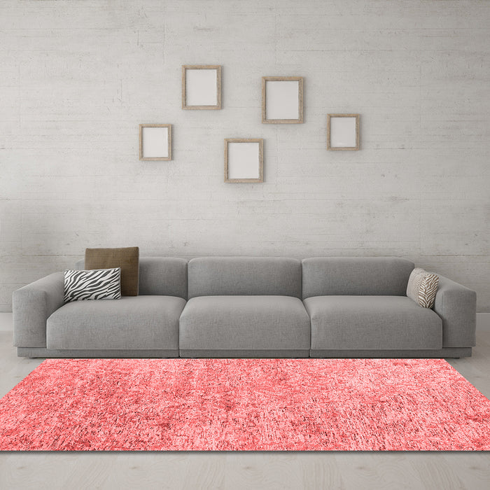 Contemporary Red Washable Rugs