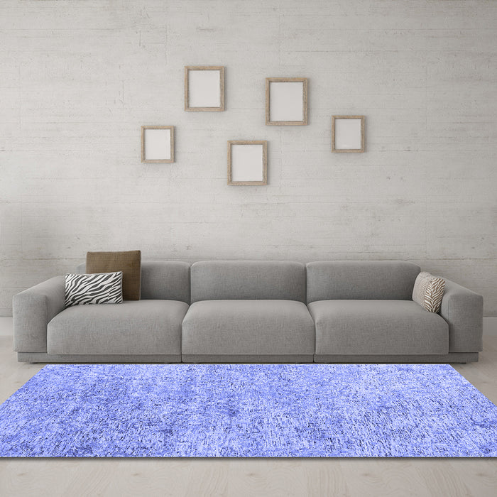 Machine Washable Abstract Blue Contemporary Rug in a Living Room, wshcon2361blu