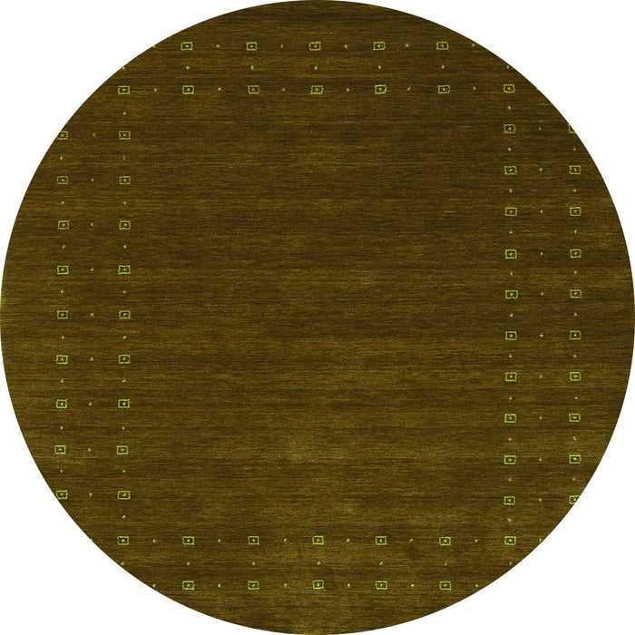 Square Abstract Green Contemporary Rug, con2362grn