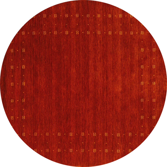 Round Abstract Yellow Contemporary Rug, con2362yw