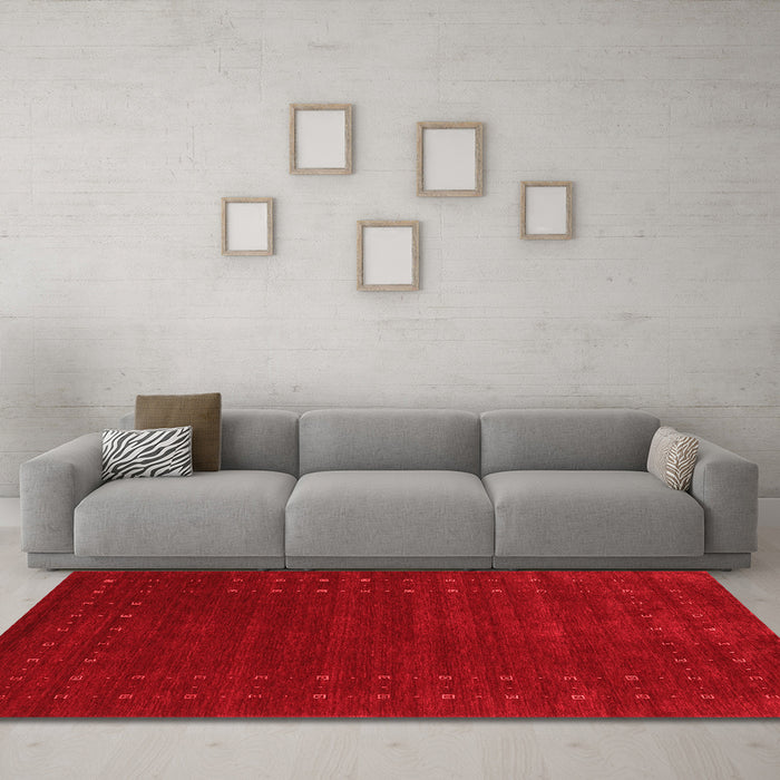 Contemporary Red Washable Rugs