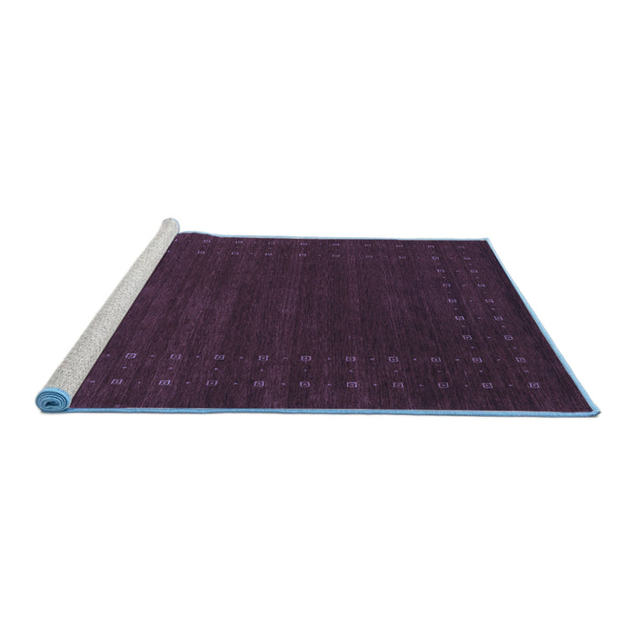 Sideview of Machine Washable Abstract Blue Contemporary Rug, wshcon2362blu