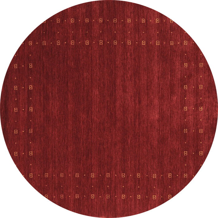 Round Abstract Brown Contemporary Rug, con2362brn