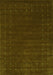 Serging Thickness of Machine Washable Abstract Green Contemporary Area Rugs, wshcon2362grn