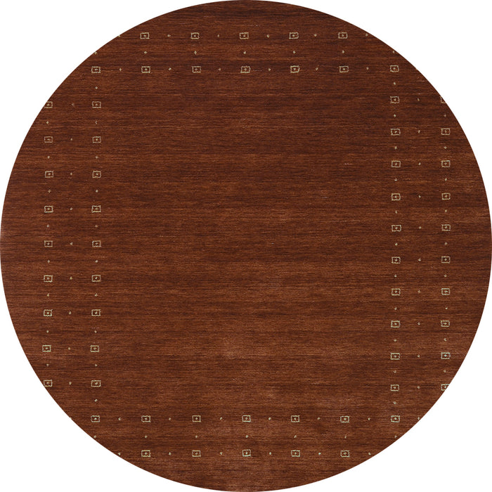 Round Abstract Light Blue Contemporary Rug, con2362lblu